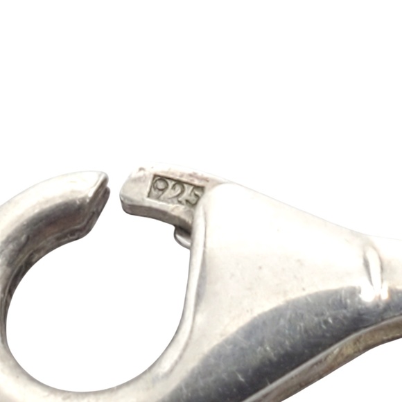 Sterling Silver Hammered Circular Link Necklace #20784 - Picture 7 of 10